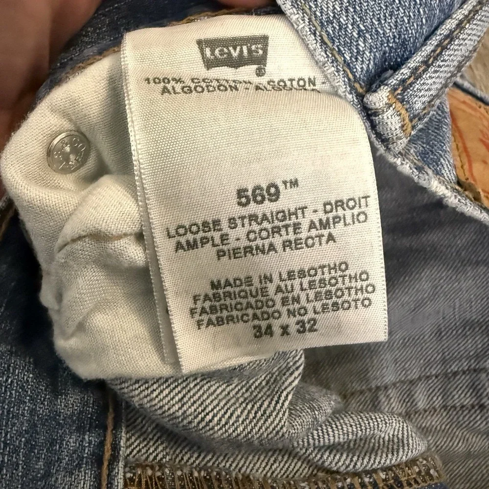 Levi's Men's‎ Jeans 509 Tag 34x32 Act 36x28.5 Straight Leg